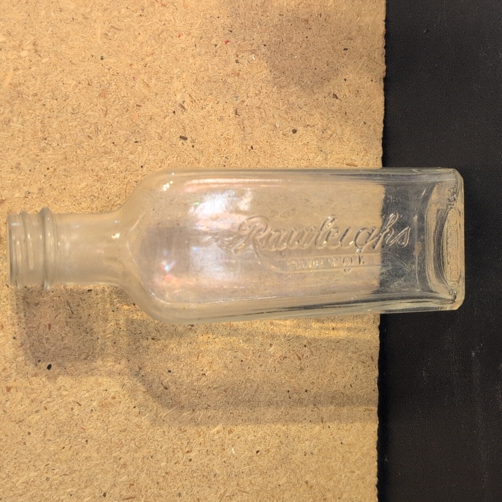 Antique Clear Glass Medicine Bottle Rawleigh's